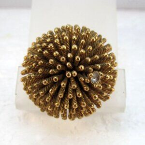 Vintage Signed Ciro by Boucher 9707P Gold Plated Sea Urchin Brooch